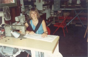 my younger self producing soft furnishings in the 90's